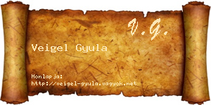 Veigel Gyula névjegykártya